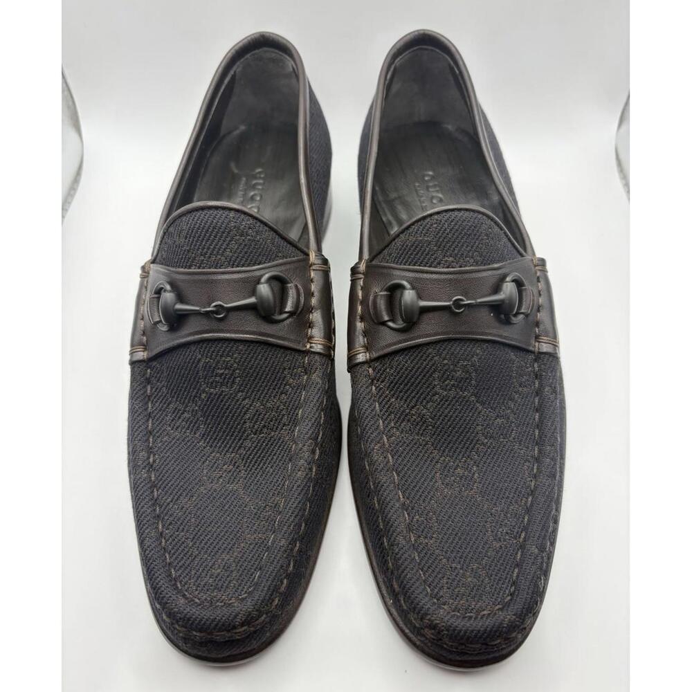 Gucci Shoes GG Monogram Horsebit Loafers Size 5 1/2 B - Picture 5 of 9